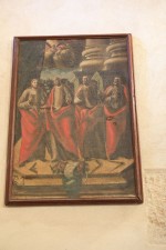Chiesa di Santa Lucia -  tela con i quattro martiri coronati (Severo, Severino, Carpoforo, Vittoriano).