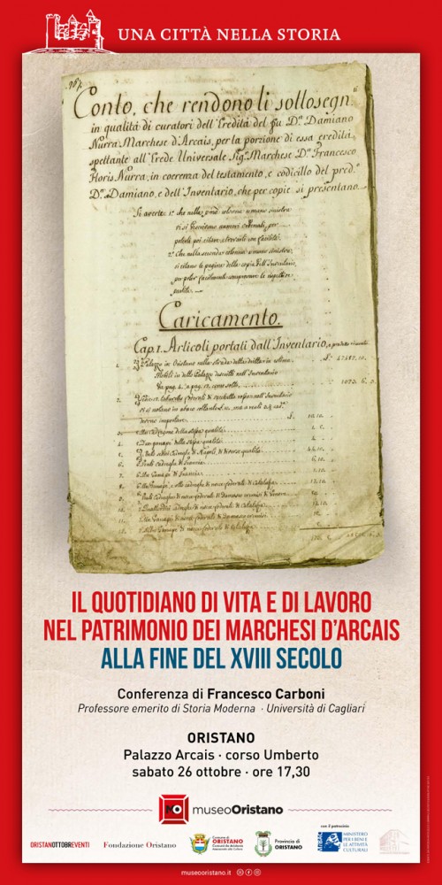 Conferenza sul quotidiano di vita e di lavoro nel patrimonio dei marchesi d’Arcais alla fine del XVIII secolo
